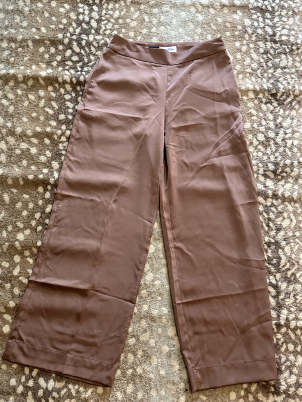 Brown Satin Pants
